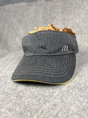 McDonald's Dark Gray Denim Visor Cap with Yellow Trim